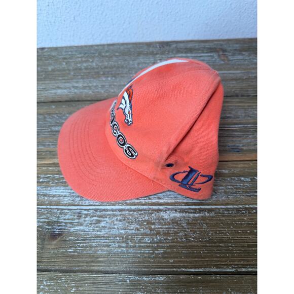 VINTAGE Denver Broncos Hat Cap Orange White NFL Logo Athletic Strapback YOUTH - Picture 4 of 6